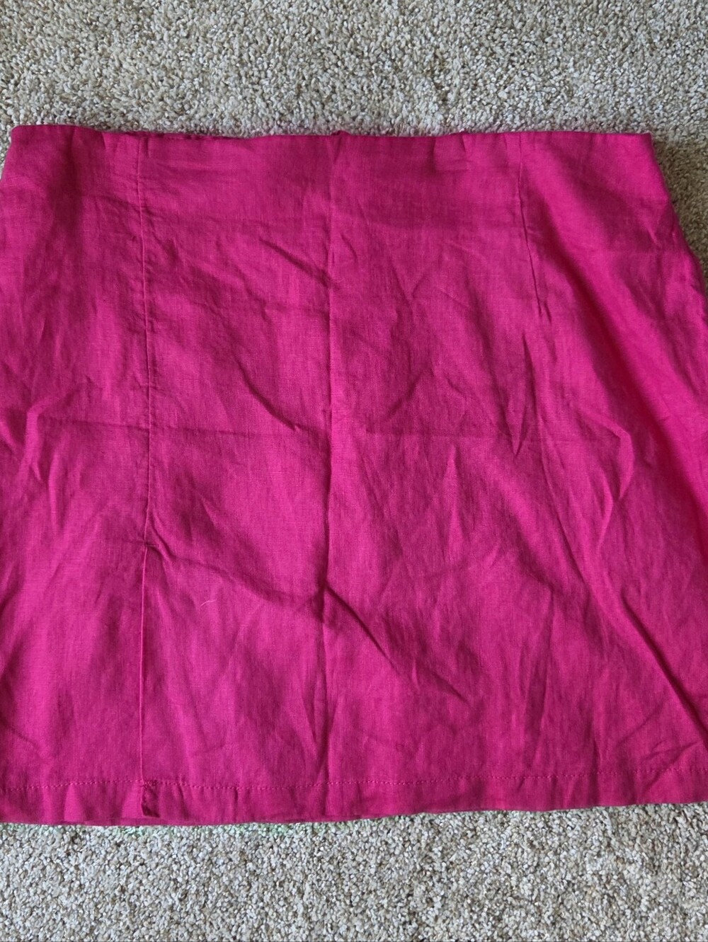 H&M Hot Pink Linen Mini Skirt Size 12